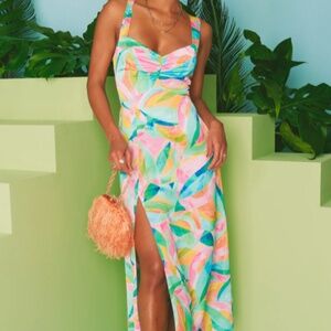 Show Me Your Mumu Mina Midi Dress Size S